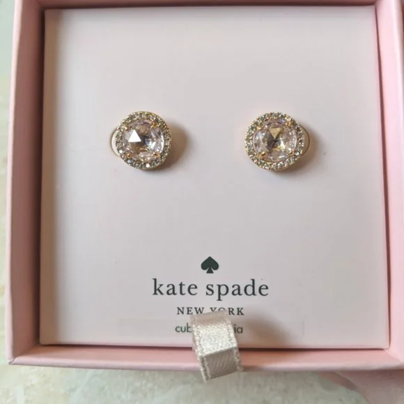 Kate spade bright deals ideas pave halo studs